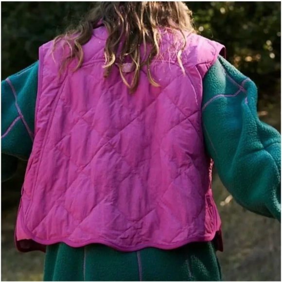 NWOT Free People Movement Quinn Quilted Puffer Vest - Sz Extra Small in Pink - Picture 3 of 9